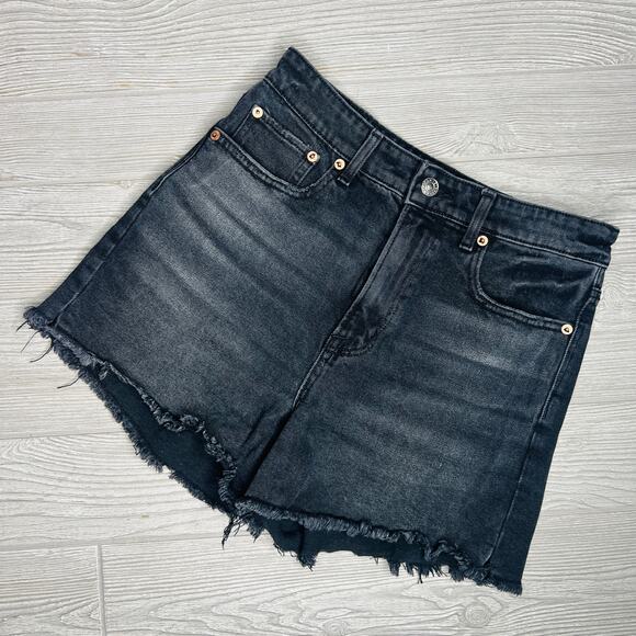 American eagle outfitters stretch size 2 black shorts cutoff - Picture 1 of 4